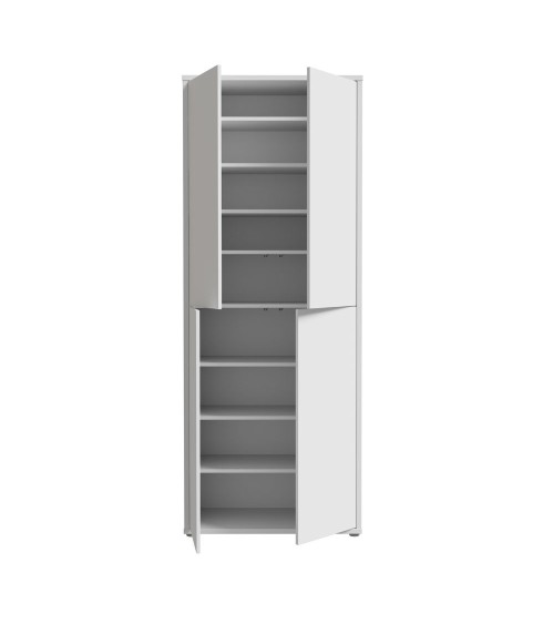 Mobile multiuso Medea 4 ante colore grigio chiaro 74.5x34.9xH 191.9 cm.