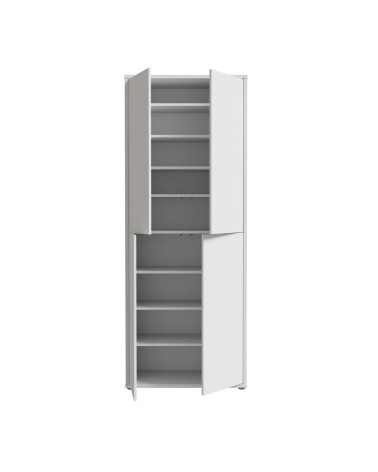 Mobile multiuso Medea 4 ante colore grigio chiaro 74.5x34.9xH 191.9 cm.
