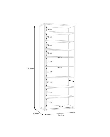 Mobile multiuso Medea 4 ante colore grigio chiaro 74.5x34.9xH 191.9 cm.