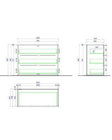 Camera da letto Corinna con armadio 6 ante battenti e letto in legno colore olmo