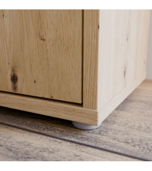 Mobile multiuso Medea 4 ante colore rovere 74.5x34.9xH191.9 cm.