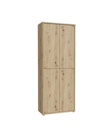Mobile multiuso Medea 4 ante colore rovere 74.5x34.9xH191.9 cm.