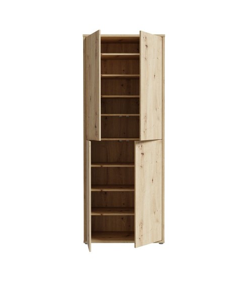 Mobile multiuso Medea 4 ante colore rovere 74.5x34.9xH191.9 cm.