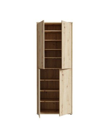 Mobile multiuso Medea 4 ante colore rovere 74.5x34.9xH191.9 cm.