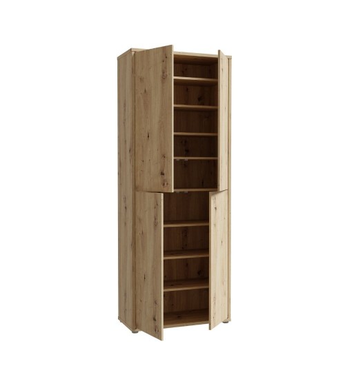 Mobile multiuso Medea 4 ante colore rovere 74.5x34.9xH191.9 cm.