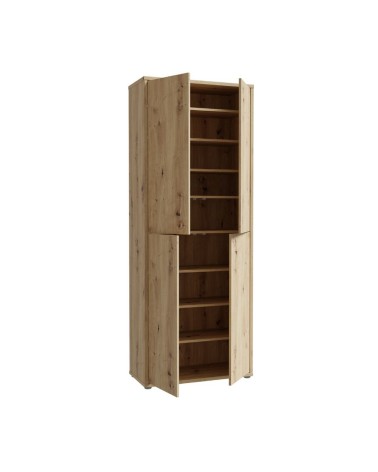 Mobile multiuso Medea 4 ante colore rovere 74.5x34.9xH191.9 cm.