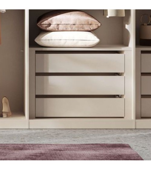 Cassettiera interna per armadio Londra in finitura cashmere