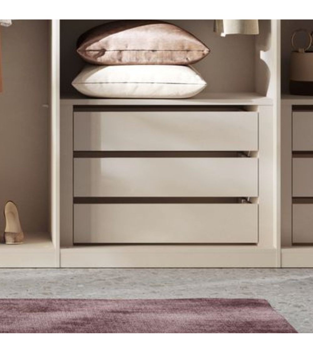 Cassettiera interna per armadio Londra in finitura cashmere