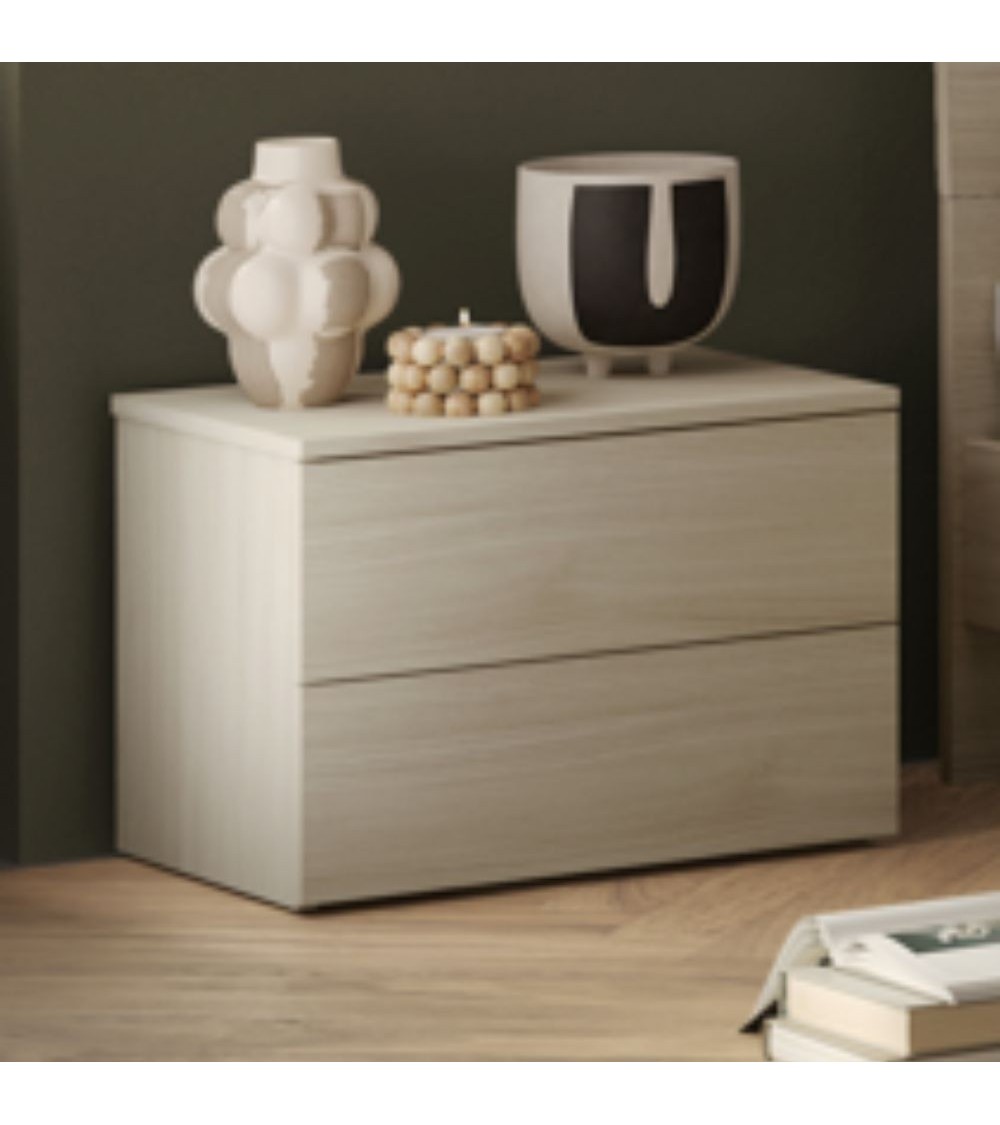 Comodino Londra 2 cassetti colore cashmere