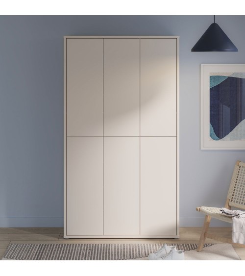 Armadio multiuso Medea 6 ante colore cashmere 109.2x34.9xH191.9 cm.