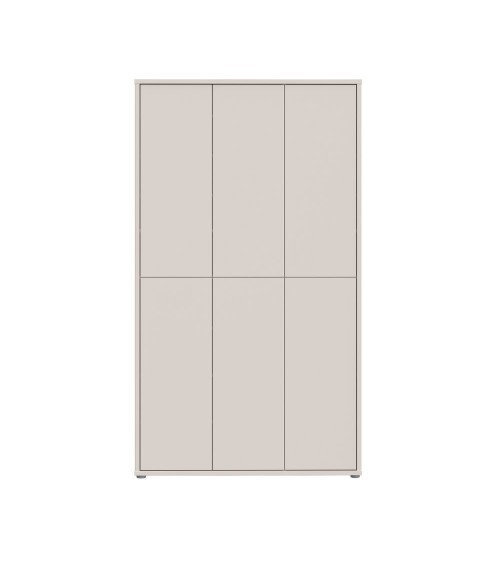 Armadio multiuso Medea 6 ante colore cashmere 109.2x34.9xH191.9 cm.