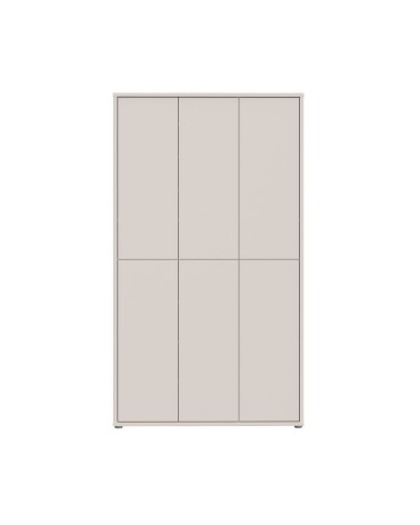 Armadio multiuso Medea 6 ante colore cashmere 109.2x34.9xH191.9 cm.