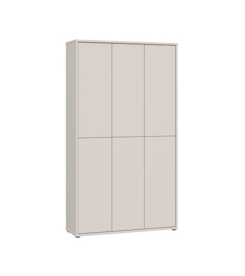 Armadio multiuso Medea 6 ante colore cashmere 109.2x34.9xH191.9 cm.