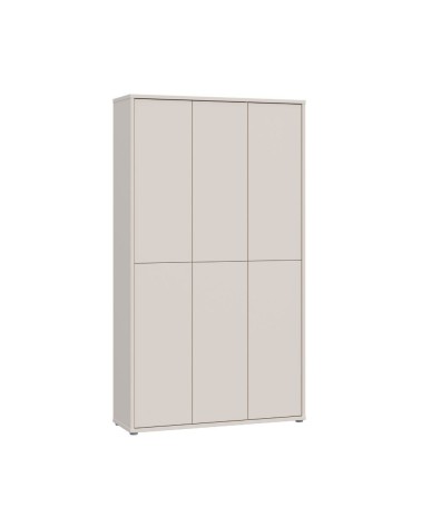Armadio multiuso Medea 6 ante colore cashmere 109.2x34.9xH191.9 cm.