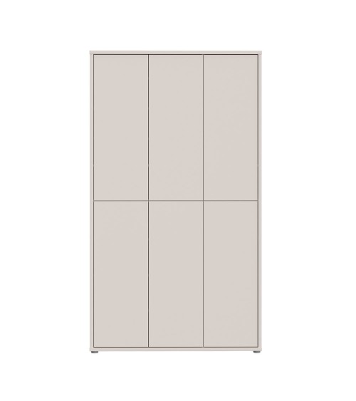 Armadio multiuso Medea 6 ante colore cashmere 109.2x34.9xH191.9 cm.