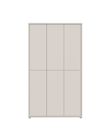 Armadio multiuso Medea 6 ante colore cashmere 109.2x34.9xH191.9 cm.
