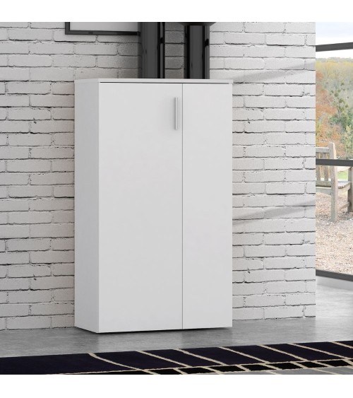 Mobile multiuso Lucio 2 ante H 120cm. colore bianco