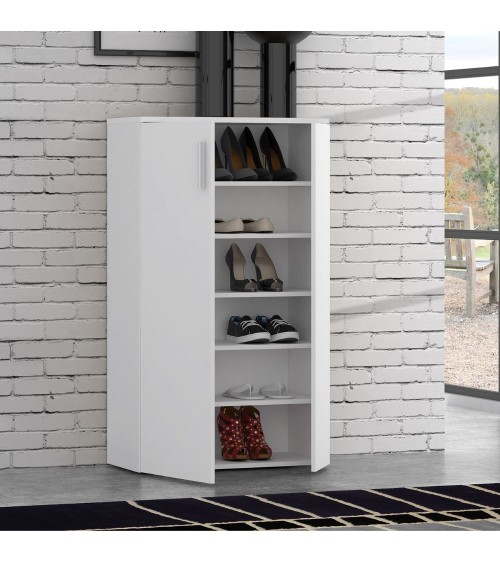 Mobile multiuso Lucio 2 ante H 120cm. colore bianco