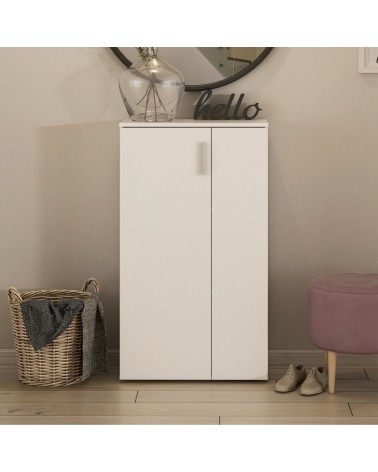 Mobile multiuso Lucio 2 ante H 120cm. colore bianco