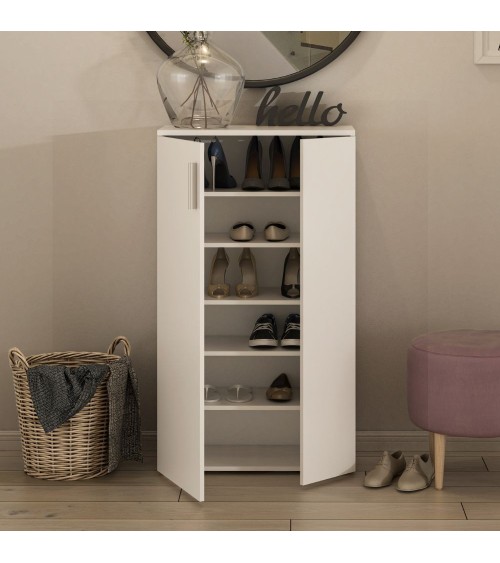 Mobile multiuso Lucio 2 ante H 120cm. colore bianco