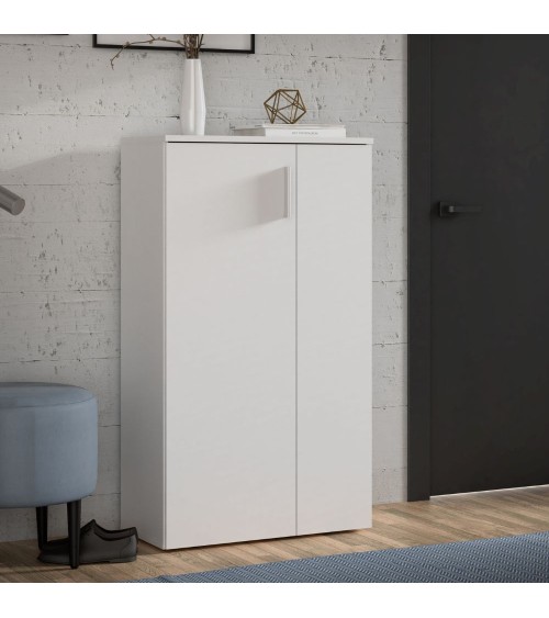 Mobile multiuso Lucio 2 ante H 120cm. colore bianco