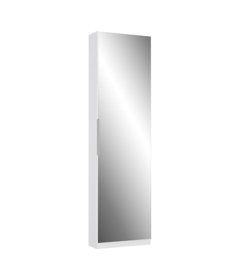 Scarpiera Nyx colore bianco con anta a specchio reversibile