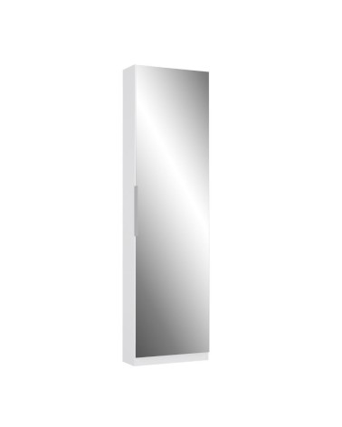 Scarpiera Nyx colore bianco con anta a specchio reversibile