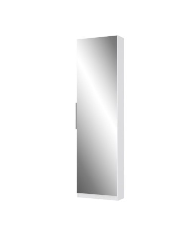 Scarpiera Nyx colore bianco con anta a specchio reversibile