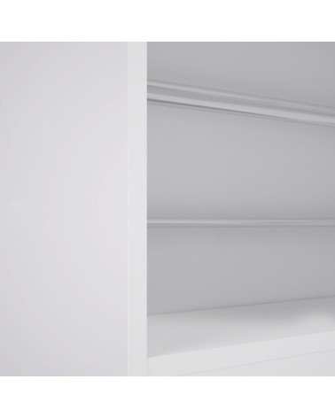 Scarpiera Nyx colore bianco con anta a specchio reversibile