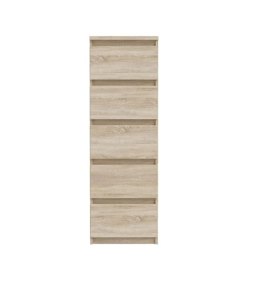 Cassettiera Morgan 5 cassetti 41.8 x 42.2 x H 128 cm. colore rovere
