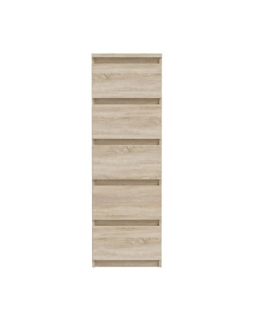 Cassettiera Morgan 5 cassetti 41.8 x 42.2 x H 128 cm. colore rovere