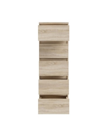 Cassettiera Morgan 5 cassetti 41.8 x 42.2 x H 128 cm. colore rovere