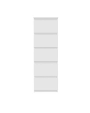 Cassettiera Morgan 5 cassetti 41.8 x 42.2 x H 128 cm. colore bianco opaco