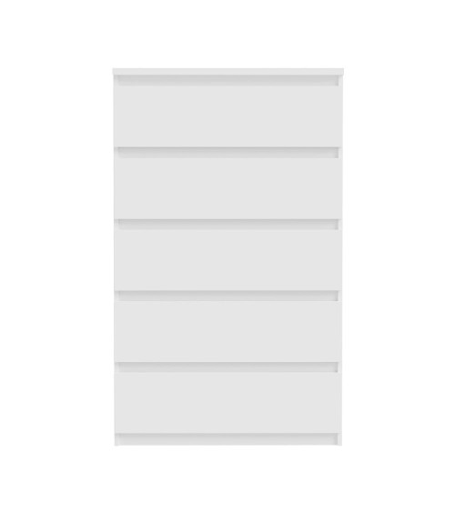 Cassettiera Morgan 5 cassetti 77.2 x 42.2 x H 128.1 cm colore bianco opaco