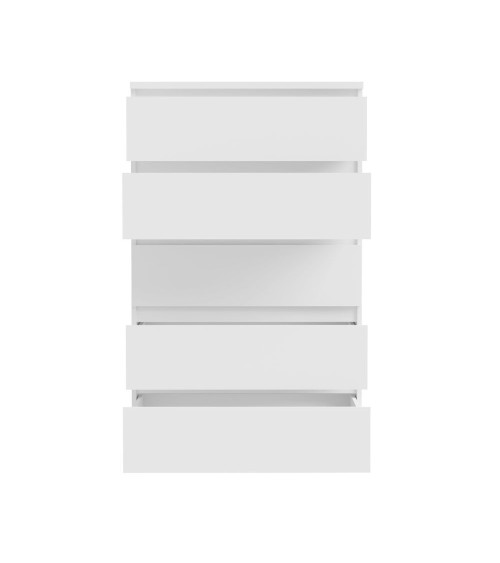 Cassettiera Morgan 5 cassetti 77.2 x 42.2 x H 128.1 cm colore bianco opaco