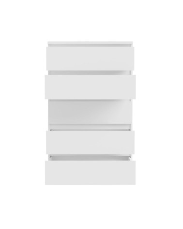 Cassettiera Morgan 5 cassetti 77.2 x 42.2 x H 128.1 cm colore bianco opaco