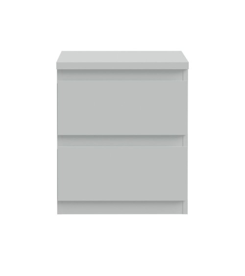 Comodino Morgan 2 cassetti 41.8 x 32.2 x H 49.3 cm. colore grigio chiaro