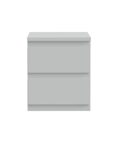 Comodino Morgan 2 cassetti 41.8 x 32.2 x H 49.3 cm. colore grigio chiaro