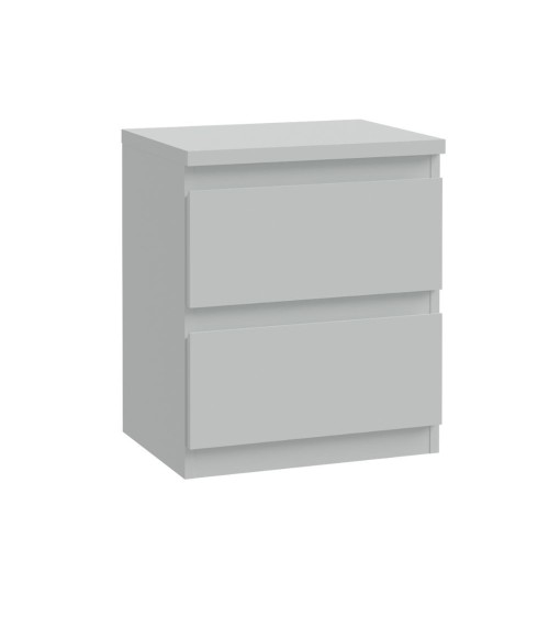 Comodino Morgan 2 cassetti 41.8 x 32.2 x H 49.3 cm. colore grigio chiaro
