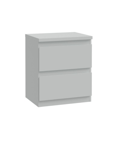 Comodino Morgan 2 cassetti 41.8 x 32.2 x H 49.3 cm. colore grigio chiaro