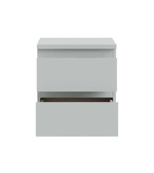 Comodino Morgan 2 cassetti 41.8 x 32.2 x H 49.3 cm. colore grigio chiaro