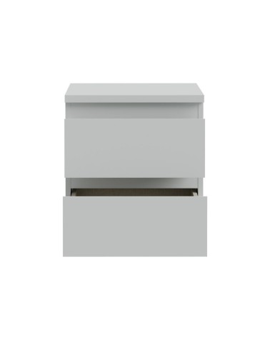 Comodino Morgan 2 cassetti 41.8 x 32.2 x H 49.3 cm. colore grigio chiaro