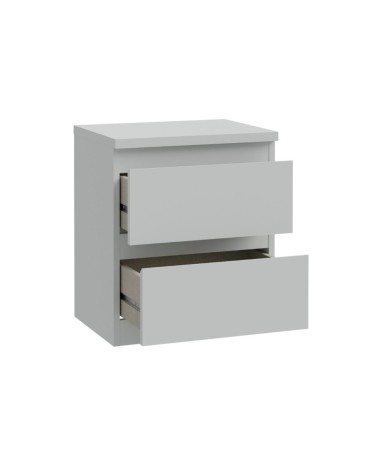 Comodino Morgan 2 cassetti 41.8 x 32.2 x H 49.3 cm. colore grigio chiaro
