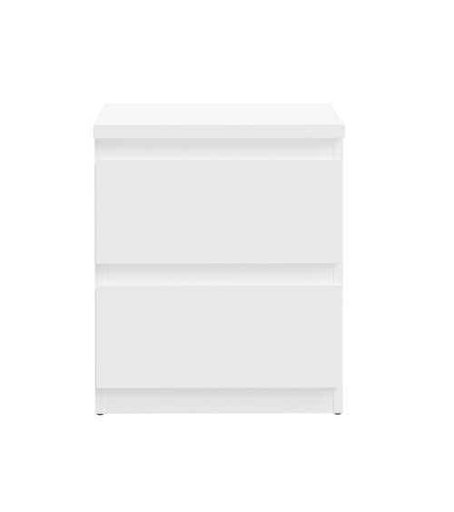 Comodino Morgan 2 cassetti 41.8 x 32.2 x H 49.3 cm. colore bianco