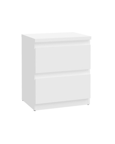 Comodino Morgan 2 cassetti 41.8 x 32.2 x H 49.3 cm. colore bianco