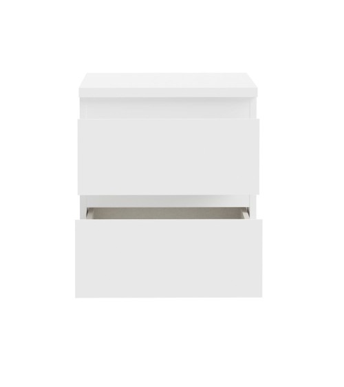 Comodino Morgan 2 cassetti 41.8 x 32.2 x H 49.3 cm. colore bianco