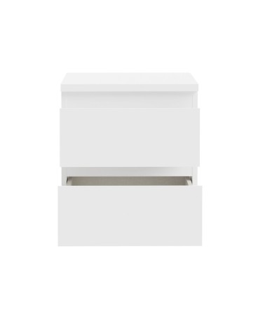 Comodino Morgan 2 cassetti 41.8 x 32.2 x H 49.3 cm. colore bianco
