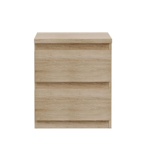 Comodino Morgan 2 cassetti 41.8 x 32.2 x H 49.3 cm. colore rovere