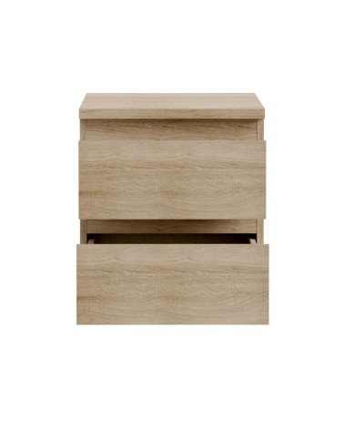 Comodino Morgan 2 cassetti 41.8 x 32.2 x H 49.3 cm. colore rovere