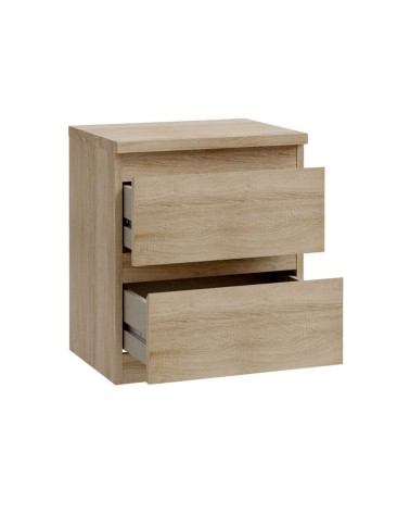 Comodino Morgan 2 cassetti 41.8 x 32.2 x H 49.3 cm. colore rovere